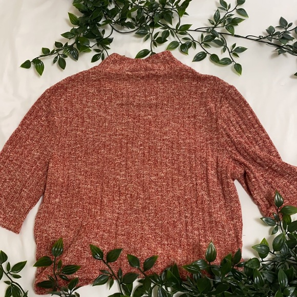 Cropped dark coral boho Cotton Candy top - Picture 3 of 3